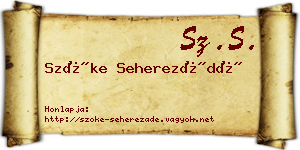 Szőke Seherezádé névjegykártya