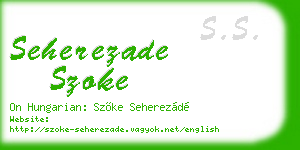 seherezade szoke business card
