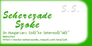seherezade szoke business card